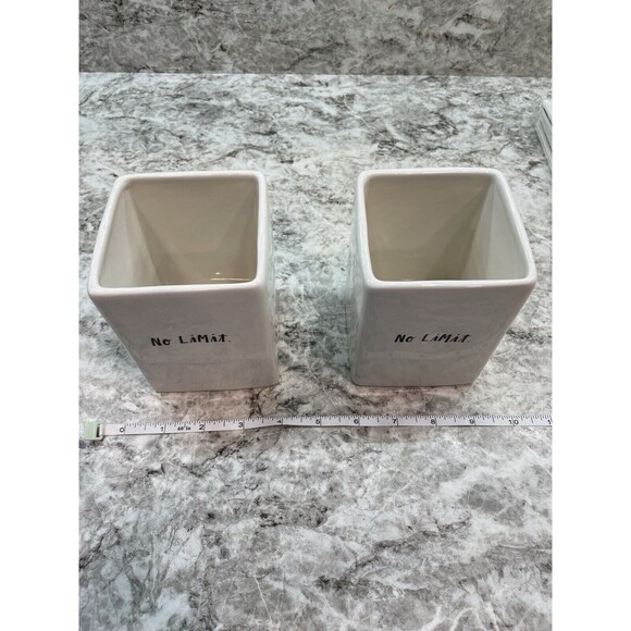 Rae Dunn 2 Set Notebooks Lined Pages Thoughts Notes & 2 No Limits Containers - Picture 9 of 11